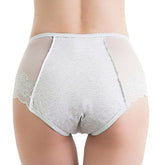 Women's Brief Underwear Period Panties 1 PC Underwear Fashion Simple Sexy Lace Pure Color Cotton Mid Waist Sexy Black Blue Pink